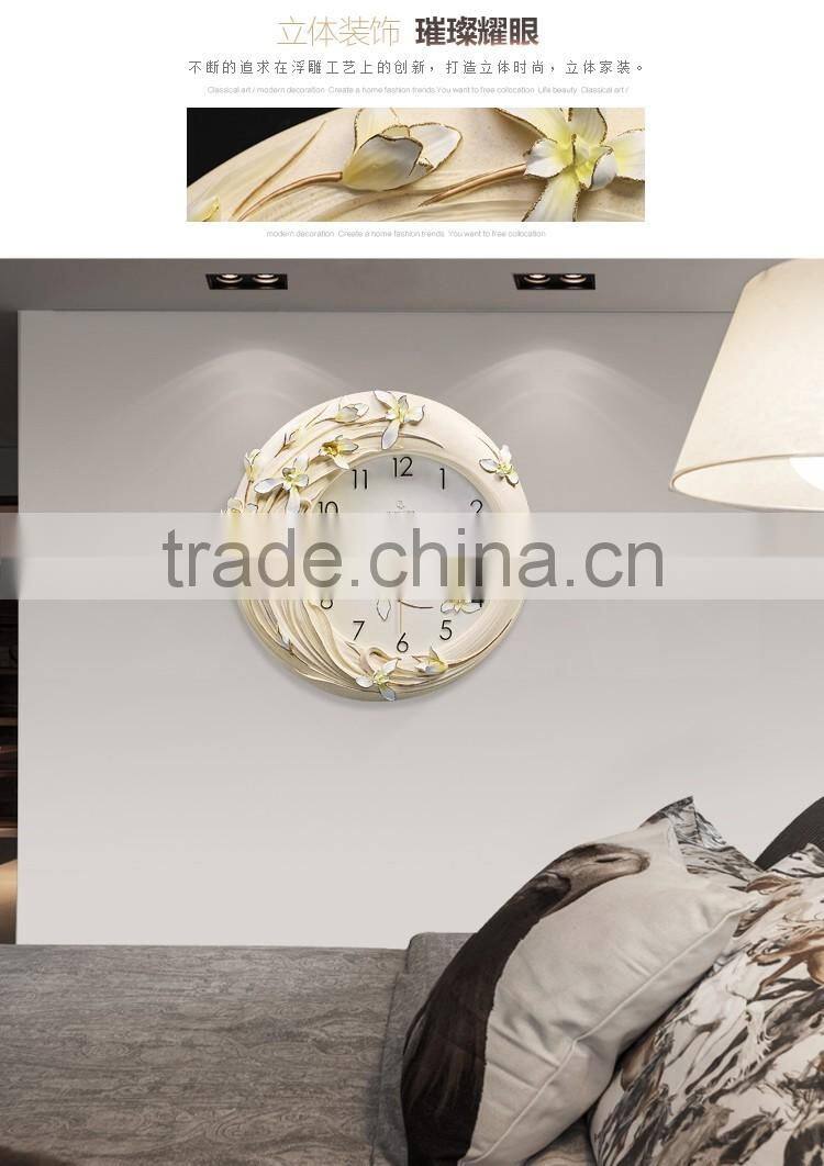 M0025 Momoda Living room Creative modern hanging fancy elegant 3D flower wall clock quiet quartz decoration large wall clock