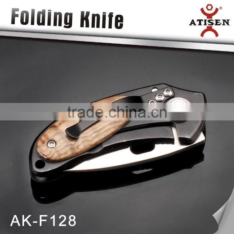 Top Quality Pocket Knife 3Cr13 Blade Wood Handle Camping Folding Knife