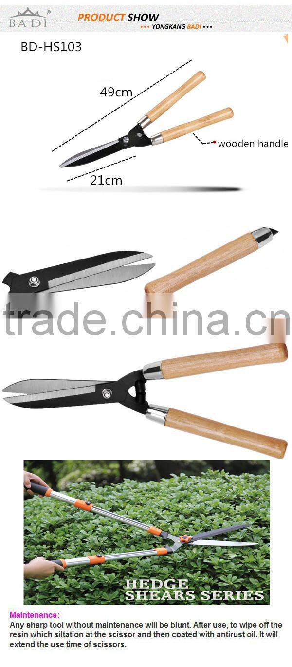 hot sale 10'' wooden handle garden hedge shears factory