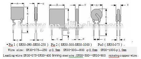 30V PPTC Resetable thermal Fuse