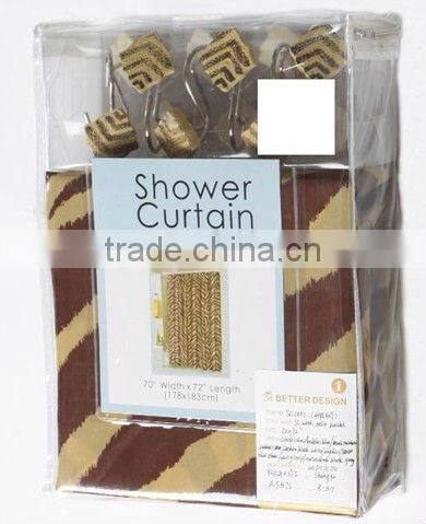 Penguin print PEVA shower curtain and bath accessory