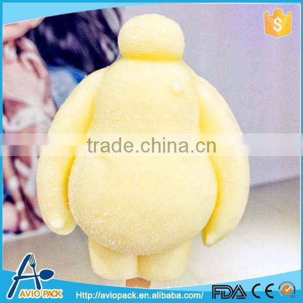 Baymax shaped ice cream silicone molds cake, cookie, jelly, soap molds