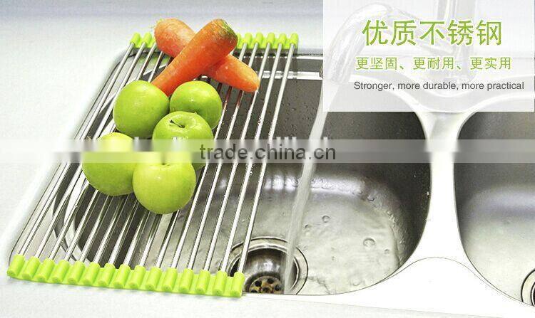 Stainless steel Kitchen Storage Rack Foldable Draining Rack