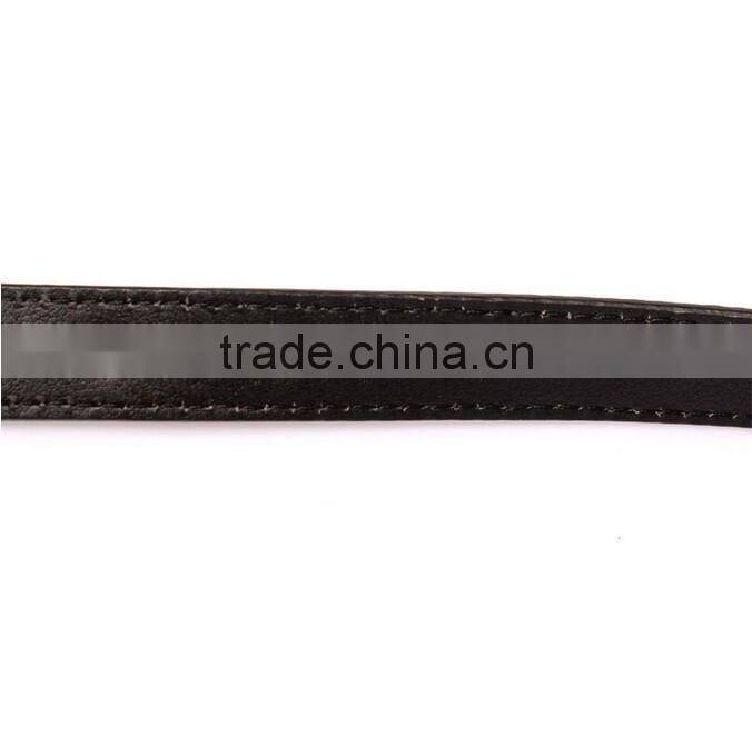 Wholesale rivet decorated D pattern buckle sex women lady thin PU waist belt