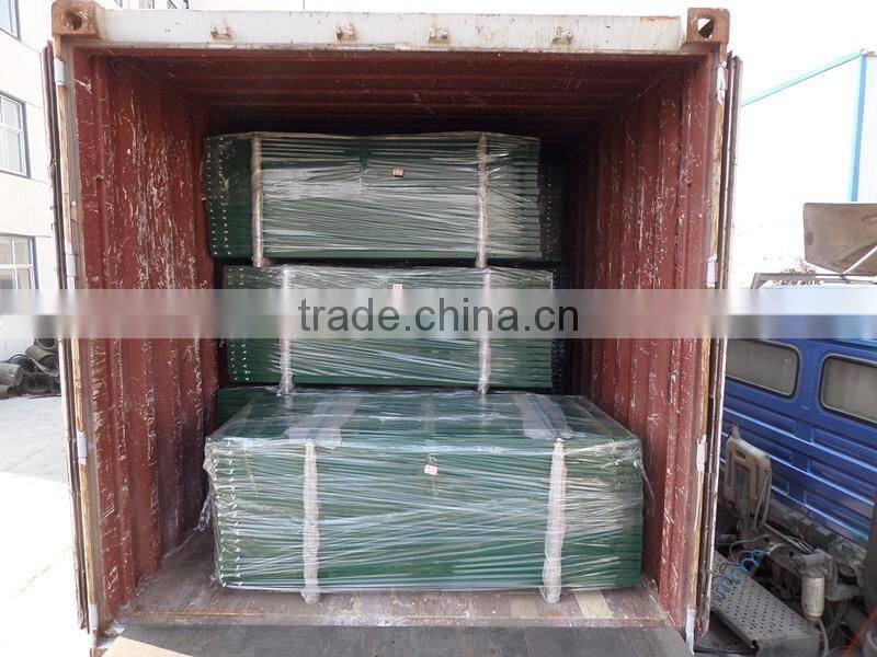 Square tube adjustable steel guardrail for scaffolding