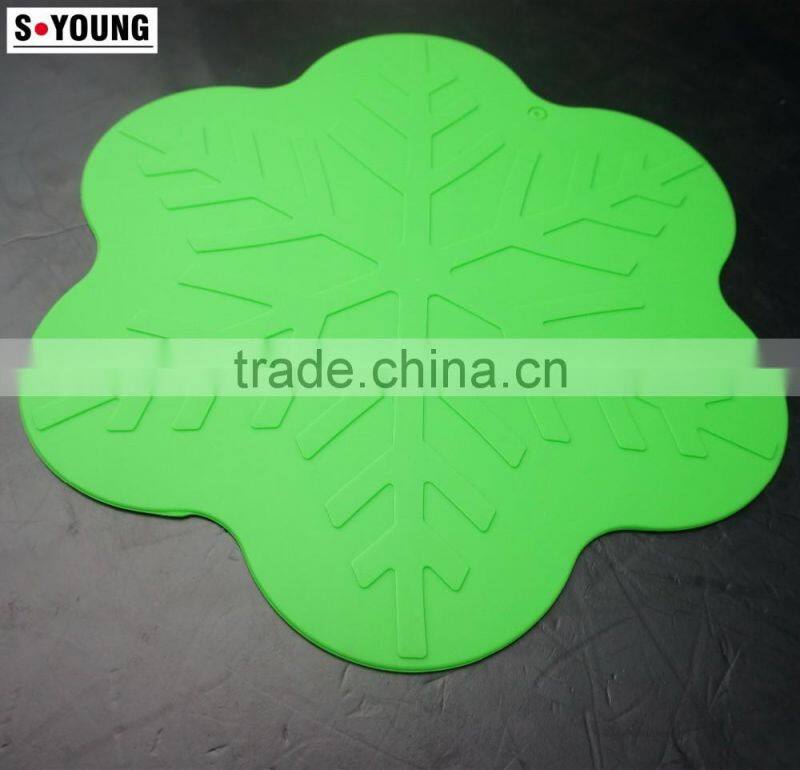 16153 snowflake shape silicone high temperature heat insulation mat