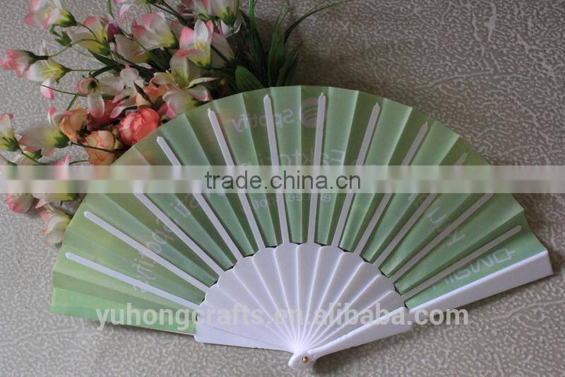Customized logo foldable plastic hand fan