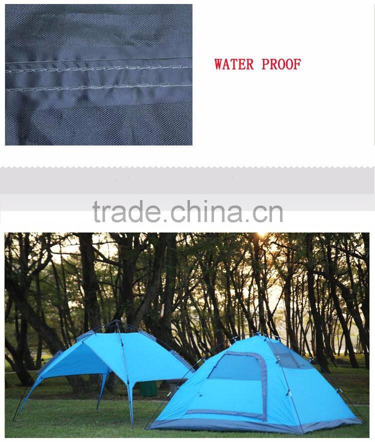 automatic style outdoor camping double layer 3-4 person family water proof tent