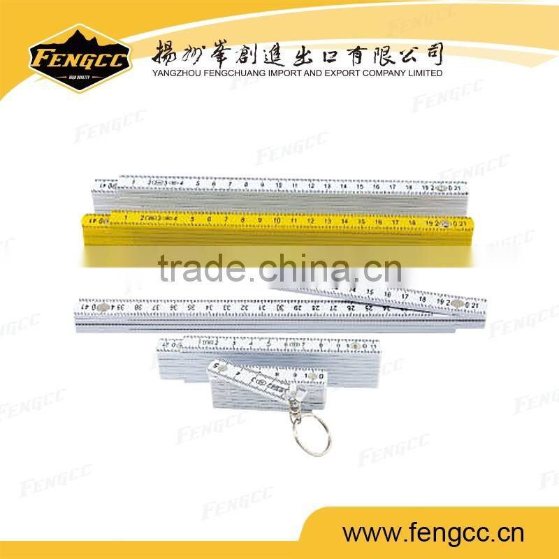 Cheap 2M advertising plastic folding ruler with logo printed for promotion