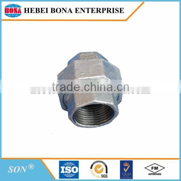 Good quality malleable iron gi fittings union
