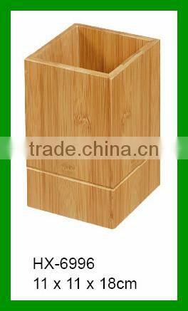 Wholesale Simple Square Bamboo Kitchen Utensil / Tool Holder