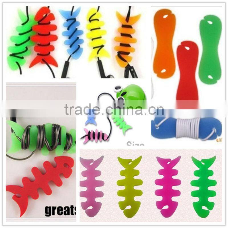 Fashion shape headphone Silicone cable winder (welcome customized)