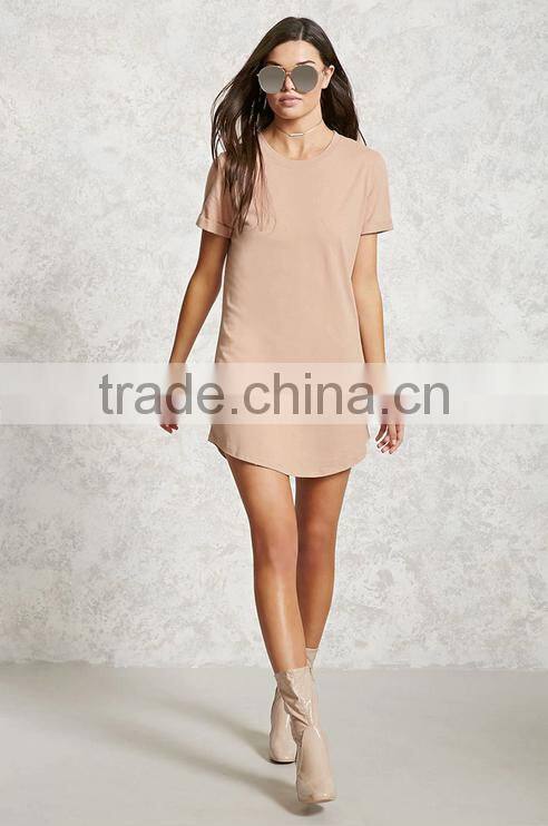 Women Mini Short Sleeve Casual T-Shirt Dress