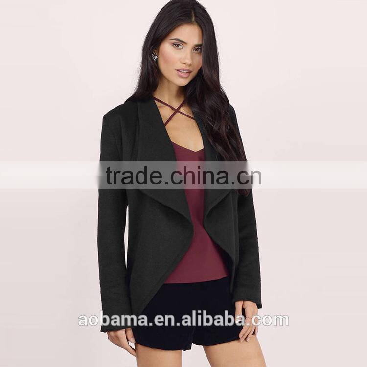 new sale design Style black wool jacket high quality style winter woman coat