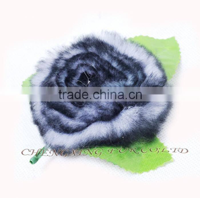 CX-A-33 High Quality Genuine Rex Fur Flower Decoration Brooches Pin