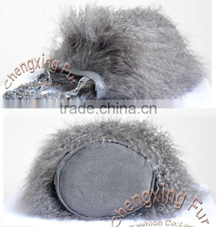 CX-H-04A Genuine Tibetan Lamb Fur Evening Bag