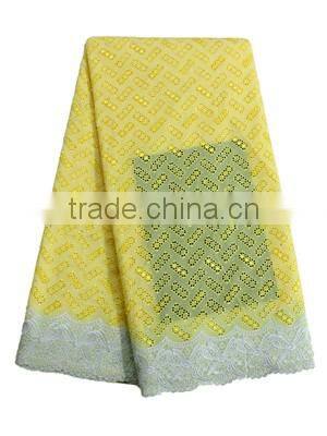 Hot Sale Heavy African Embriodery Swiss Voile Lace SL0411-1