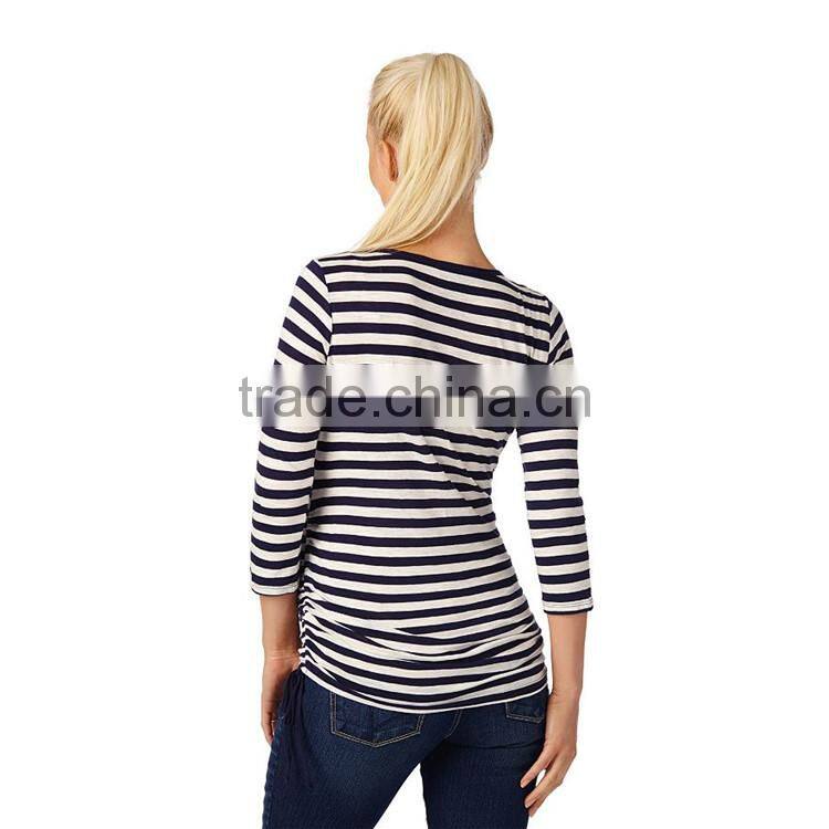 Cotton inner long sleeve plus size motherhood t shirt wholesale maternity
