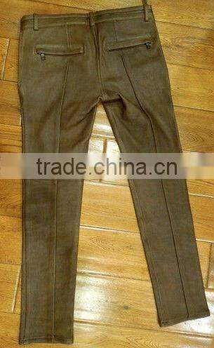 Custom Made Genuine Lambskin Sexy Tight PU Leather slim fitted Pants