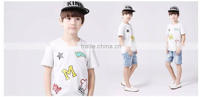 Hot sale child clothes boys t-shirts, custom children's t-shirts, high quality children's boys t-shirts