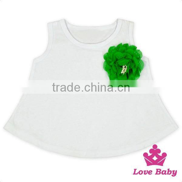 Best Selling Designs Pictures For Children Green Flower&Pants Baby Gril Boutique Clothing