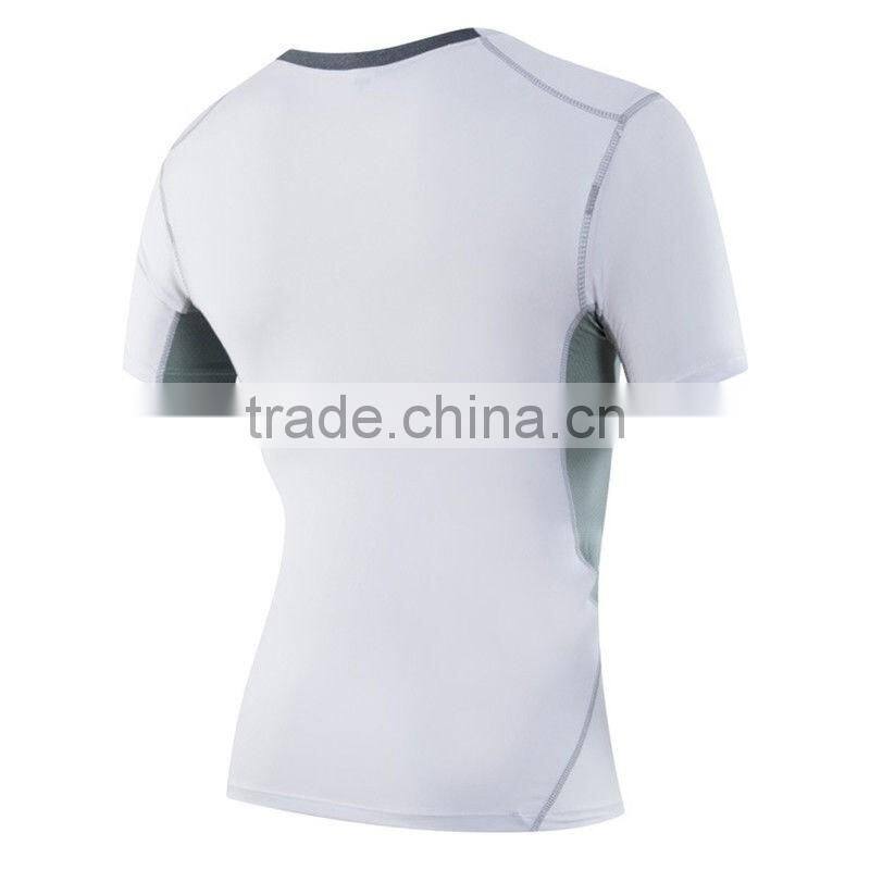 Fitness Muscle Men's Stretch Fabric Sports Gym T-shirt Running Training Workout T Shirt