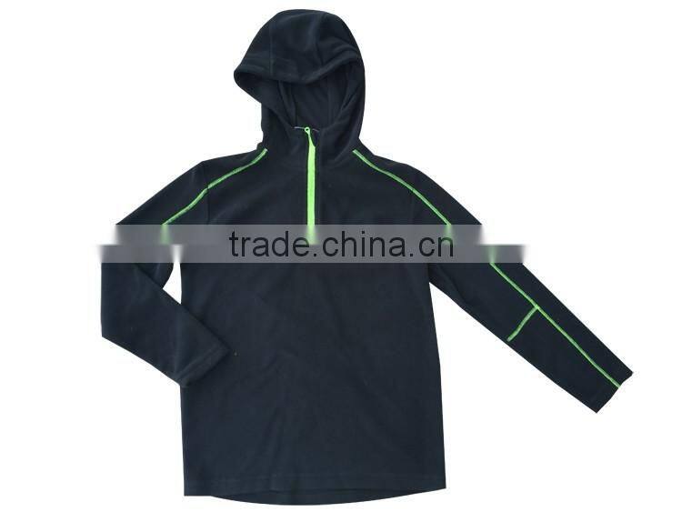 Outdoor hoodie fleece sweatshirts cheap knitted jacket for boy