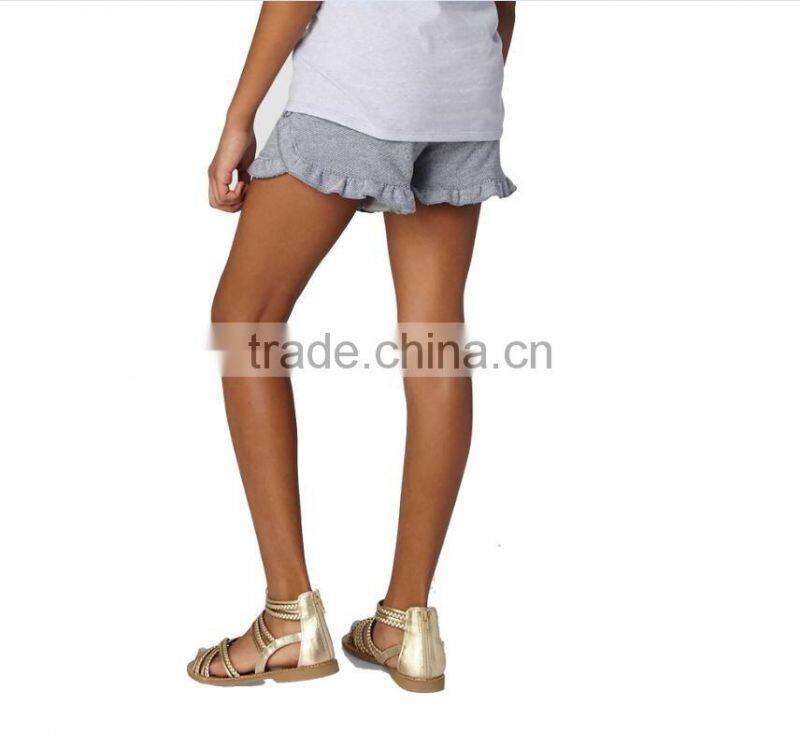2017 custom girls ruffle shorts wholesale baby clothes girls children's clothes