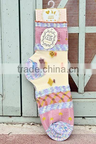 Lady crystal transparent silk sock