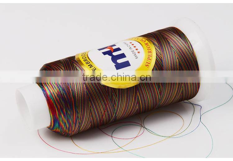 multi color 100% viscose rayon embroidery thread