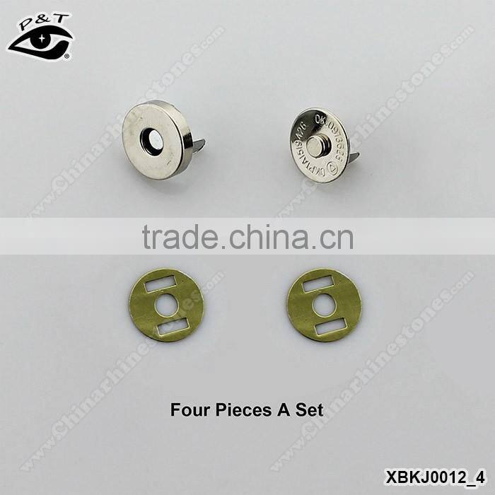 Hot sale magnet button for handbag metal magnet button for purse