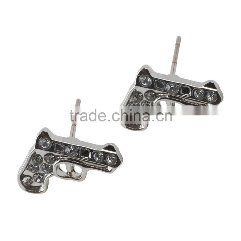 Imitation Simple Gold Hiphop Earring Jewelry Designs For Unisex Made In Korea Products Wholesale