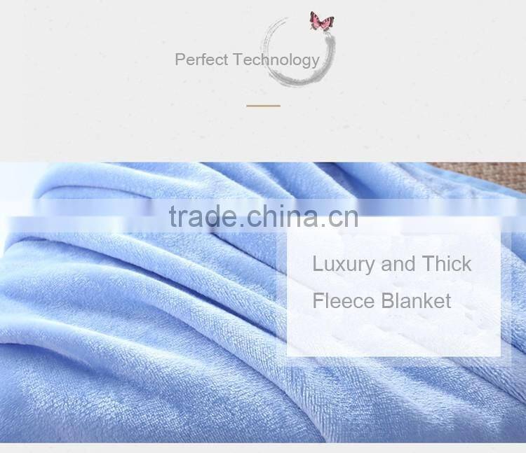 Soft plain baby flannel fleece blanket plus
