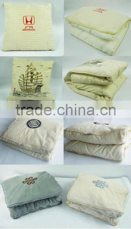 2 in 1 baby blanket custom logo print pillow blanket