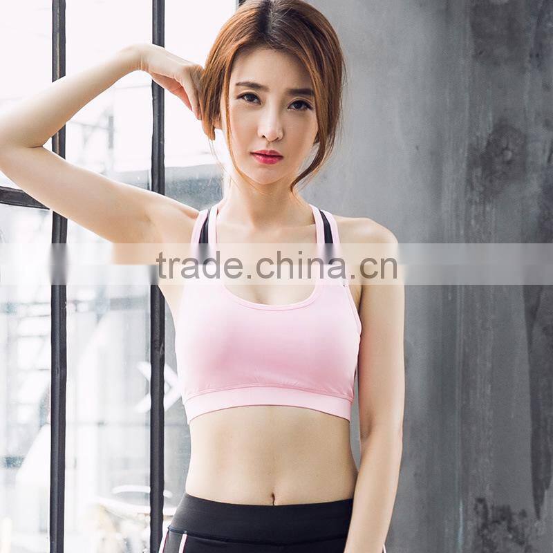 Women's High Impact Running Bra Padded Racerback Sexy Sports Bra