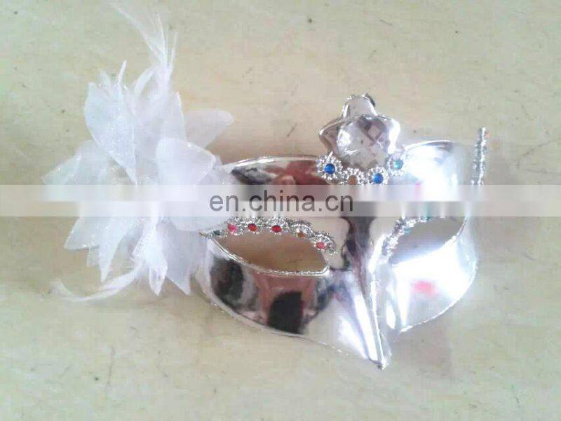 new arrival carnival plastic silver party eye mask