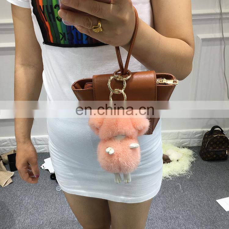 2016 Luxury Fur Accessory Korea Soft Nice Genuine Mink Fur Sheep Keyring