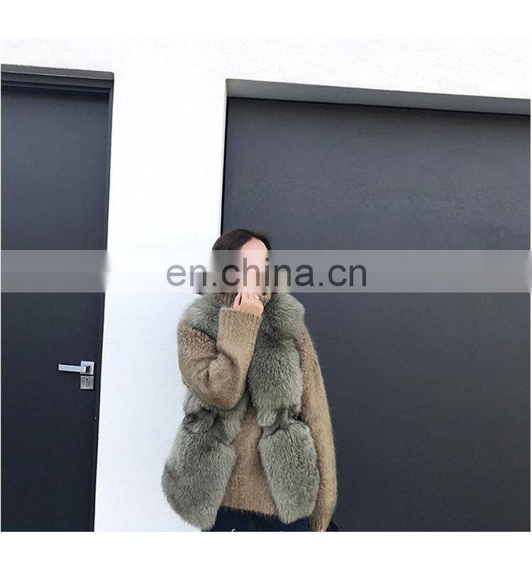 Wholesale New Fashion OEM Factory Real Fox Fur Vest/Coat for Women