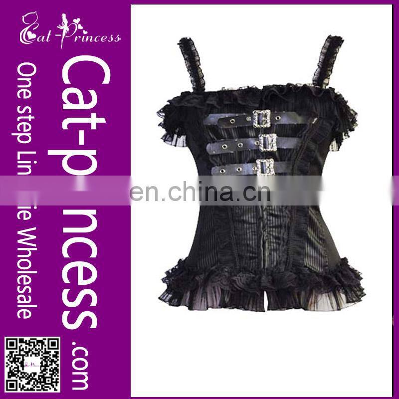 Hot selling black sling corset for men