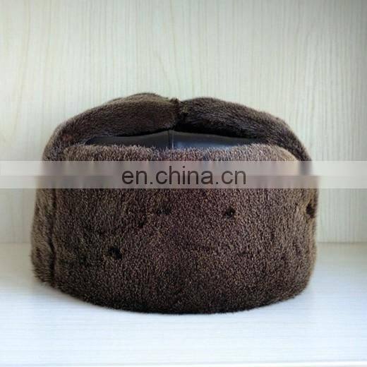 Seal fur trapper leather fur hat for winter wear