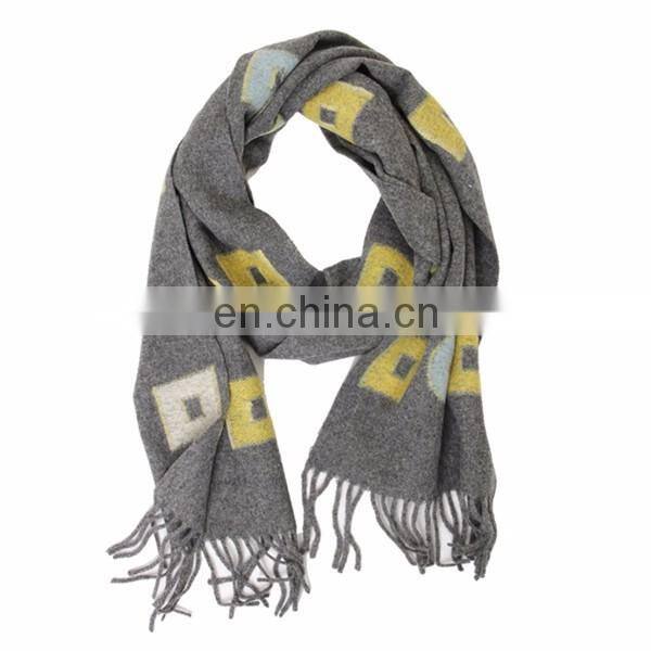 2016 new style square jacquard scarf winter woolen thick lambs wool lady shawl