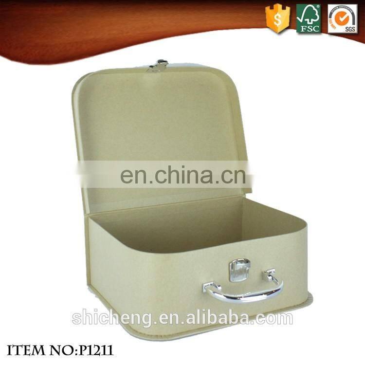 Christmas decorations cardboard storage suitcase gift box with hand for kids