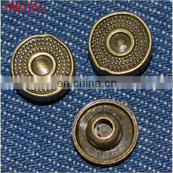 Metallic denim rivet