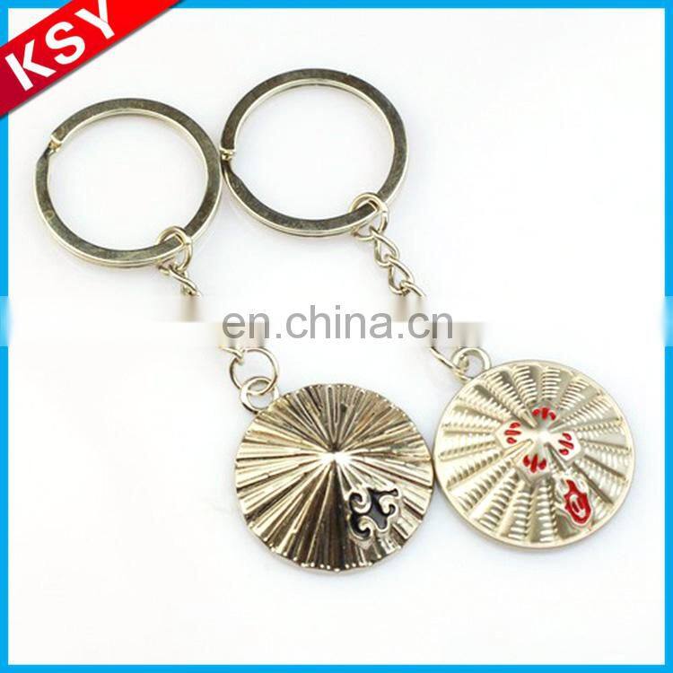 2017 New Products Innovative Product Train Christmas Gift Mini Metal Yellow Pet Tree Keychain