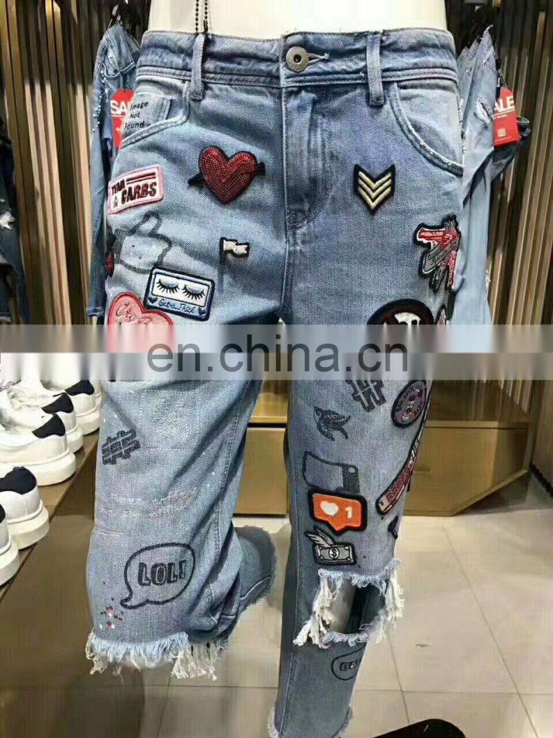 Small size flag cute kid clothes shoes decoration embroidered patches