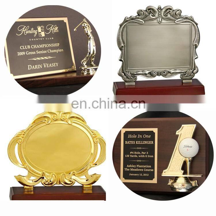 Custom Decoration engraved carving zinc alloy antique bronze 3d round metal award commemorative souvenir plate