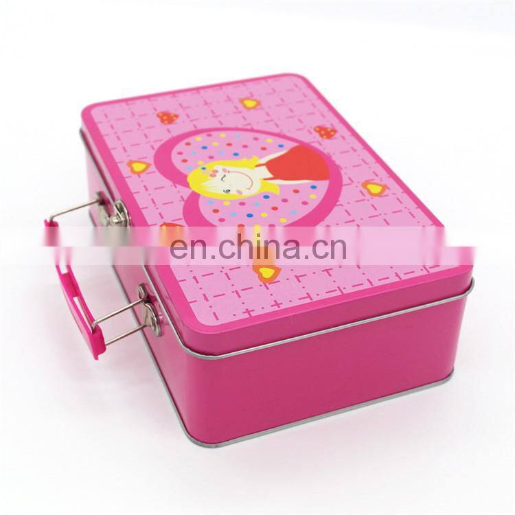 2015 fancy black wholesale plain tin lunch box/custom printed tin lunch box