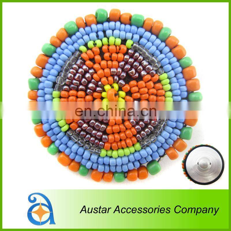 Wholesale Gold handmade beads button for lady shoes