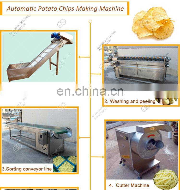 Commercial Automatic French Fries Production Line Potato Chips Making Machine Price