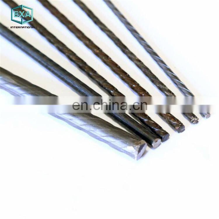 7mm 1650mpa high tensile helical ribs surface pc steel wire for large scale railroad